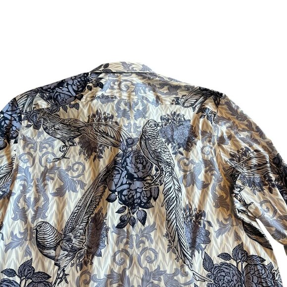 Paisley & Gray Samuel Slim Fit Button Down Shirt Long Sleeve Bird Print 18 NWOT - Picture 8 of 12